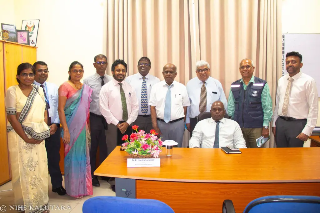 Dr Rajesh Sambhajirao, WHO Country Representative, along with senior officials from the Ministry of Health and WHO, visited the National Institute of Health Sciences (NIHS). The delegation was welcomed by the Director, Dr. Nanthakumaran, and the NIHS consultants, and toured key service and training facilities. The team appreciated NIHS’s roadmap towards becoming a WHO Collaborating Centre and pledged full support for the upcoming centenary celebrations.